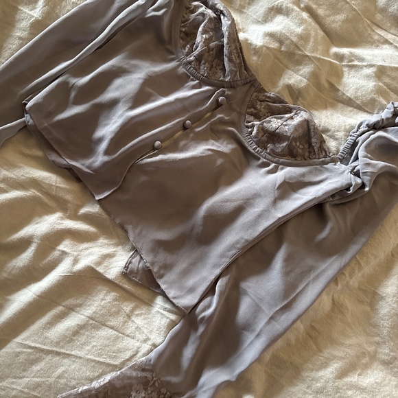 Mistress rocks corset chiffon top - Picture 2 of 3